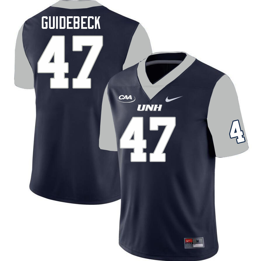 New Hampshire Wildcats #47 Matt Guidebeck College Football Jerseys Stitched Sale-Navy